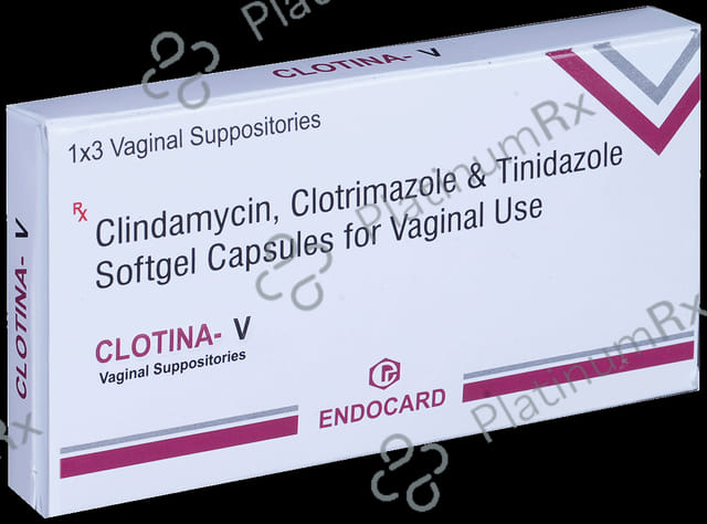 Clotina V Vaginal suppositories 3s