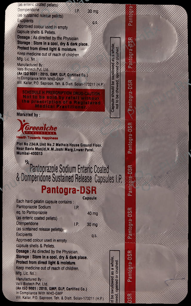 Pantogra D 30mg/40mg Capsule SR