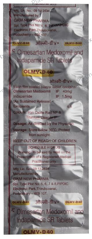 Olmy D 40/1.5mg Tablet SR 10s