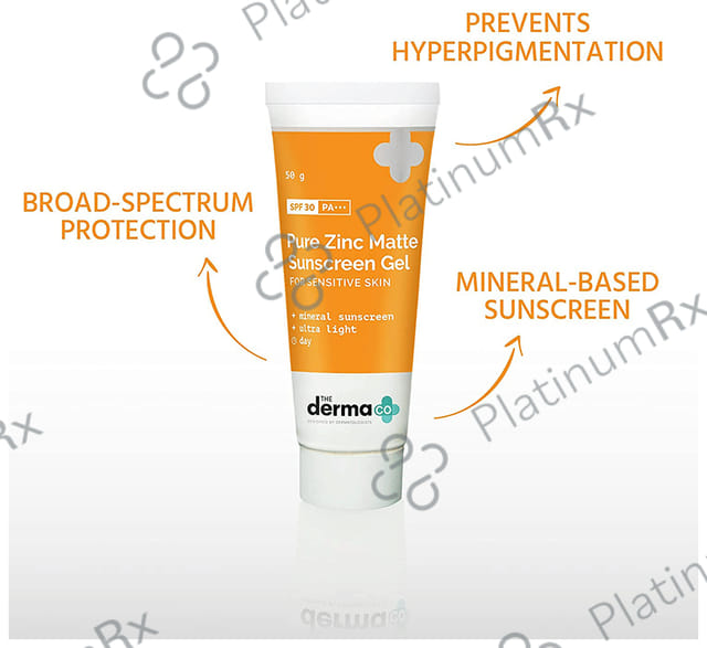 The Derma Co Pure Zinc Matte Sunscreen Gel