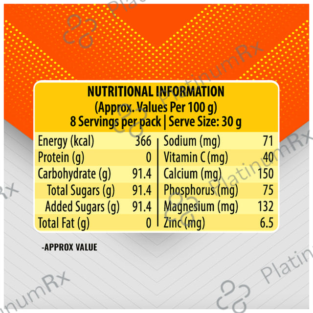 Glucon D with Glucose, Calcium, Vitamin C & Sucrose Flavour Tangy Orange Powder 200gm