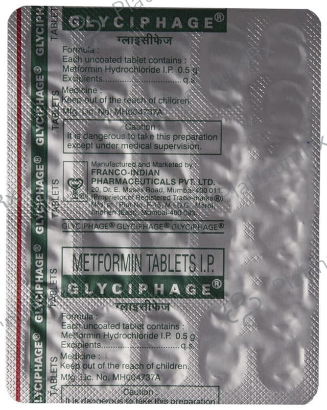 Glyciphage 500mg Tablet 20s