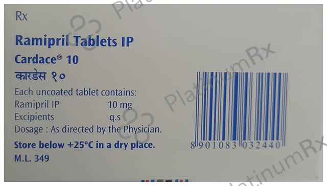 Cardace 10mg Tablet 15s