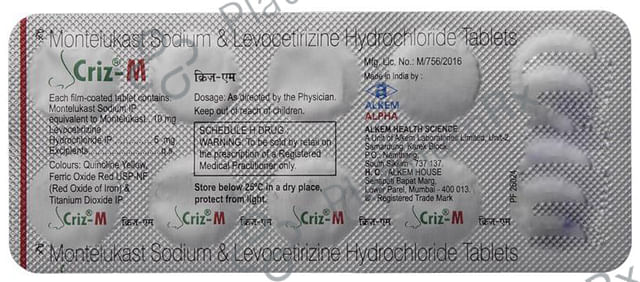 Criz M 5/10mg Tablet 10s