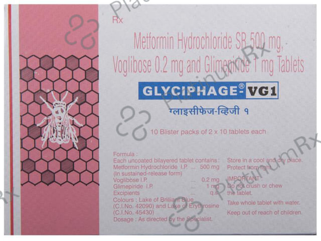 Glyciphage VG 1mg Tablet SR 10s