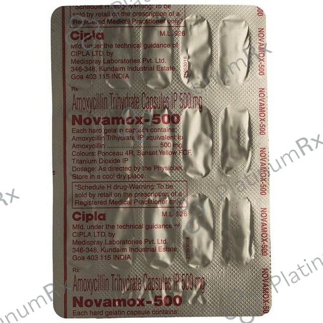 Novamox 500mg Capsule 15s