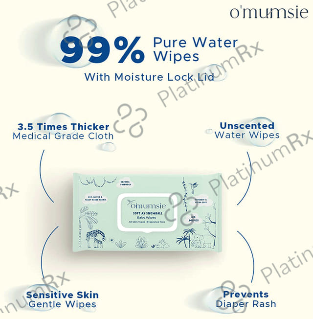 O'mumsie Soft as Snowball Baby Wipes