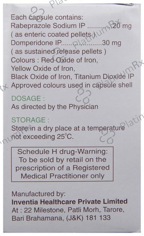 Pepcia D 30/20mg Capsule SR 10s