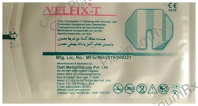 Datt Velfix-T Fully Transparent IV Dressing Tape Medium