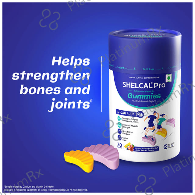 Shelcal Pro Calcium & Vitamin D3 Gummy 30s