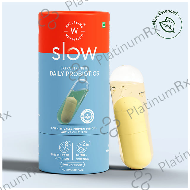 Wellbeing Nutrition Slow Gut Health with Prebiotics & Probiotics Vegan Omega Oil Capsule 60s