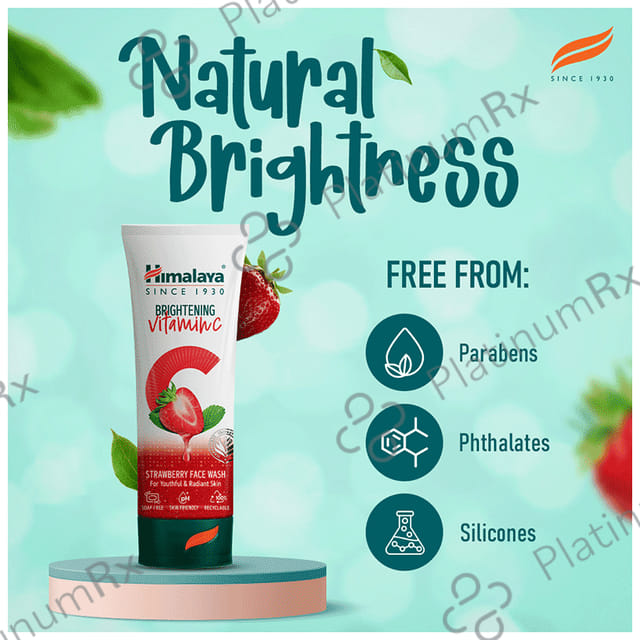 Himalaya Brightening Vitamin C Face Face Wash Strawberry 50 ml