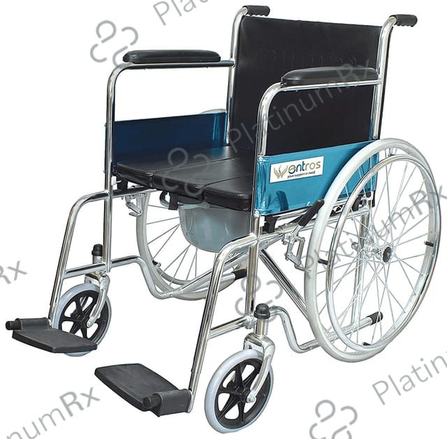Entros KL609U Lightweight Wheelchair with Commode Seat Cushion & Pot