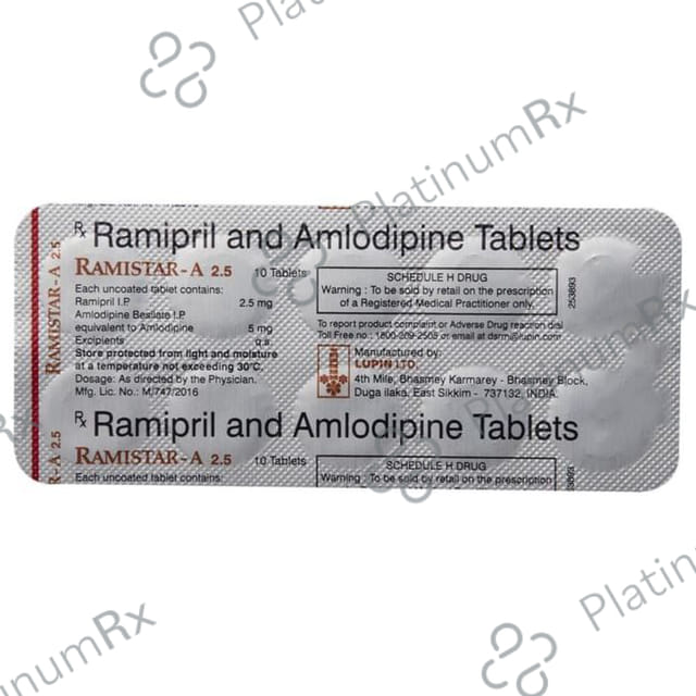 Ramistar A 2.5/5mg Tablet 10s