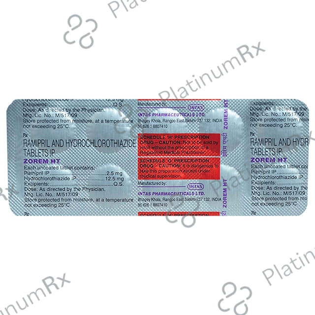 Zorem HT 12.5/2.5mg Tablet 10s