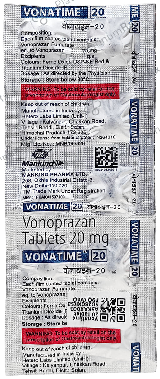 Vonatime 20mg Tablet 10s