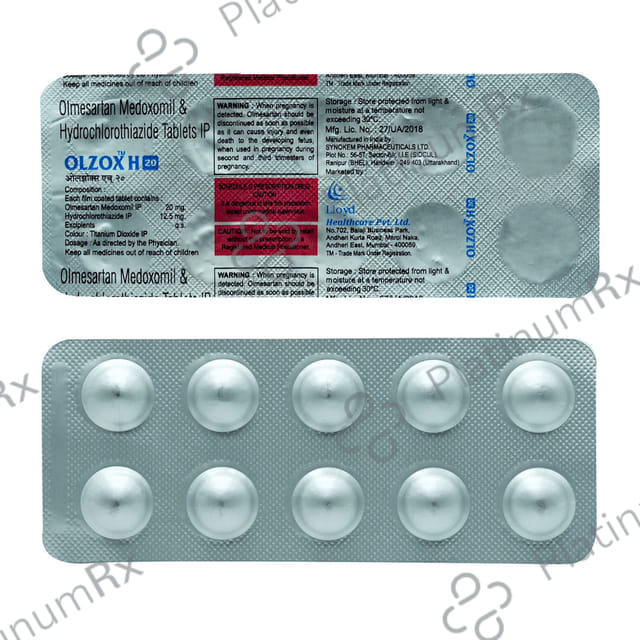 Olzox H 12.5/20mg Tablet 10s