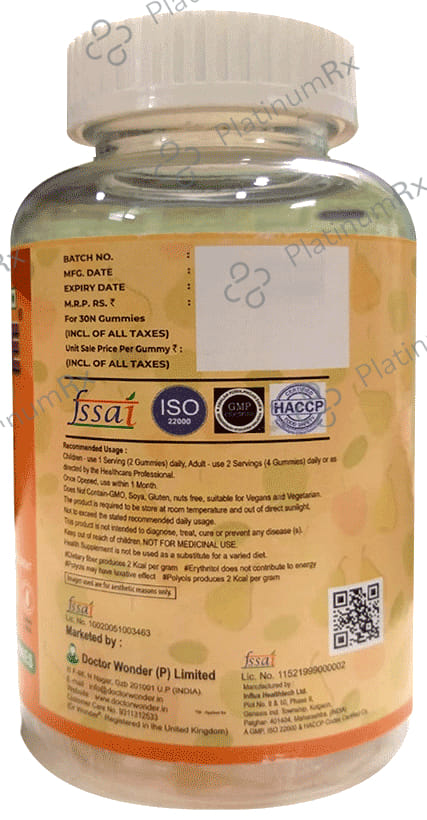 Gumcee Multivitamin Gummies with 15 Essential Vitamins (30 Each) Mix Fruit 1 Bottle