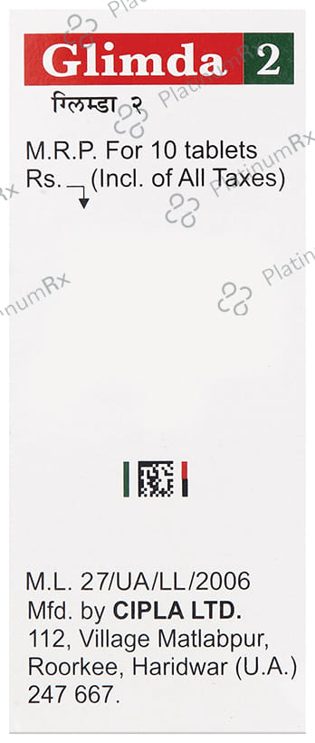 Glimda 2mg Tablet 10s