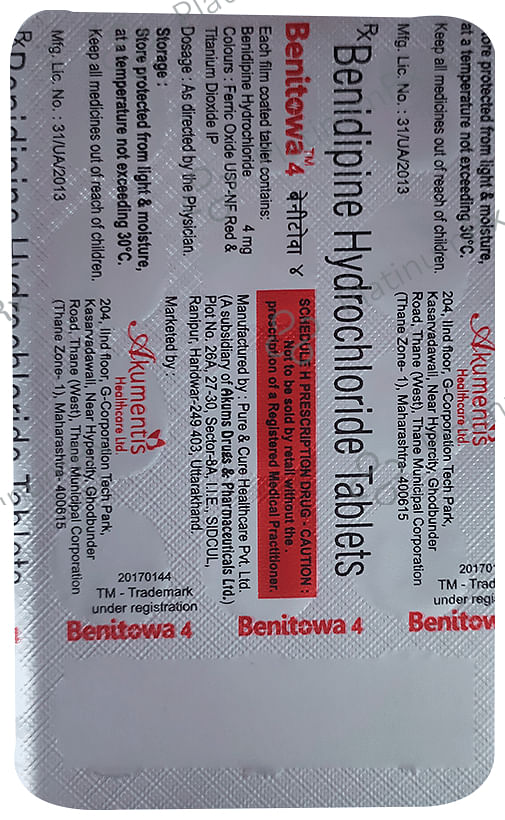 Benitowa 4mg Tablet 15s