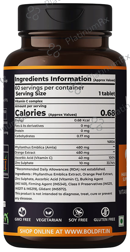 Boldfit Vitamin C Complex 1000mg Tablet 60s