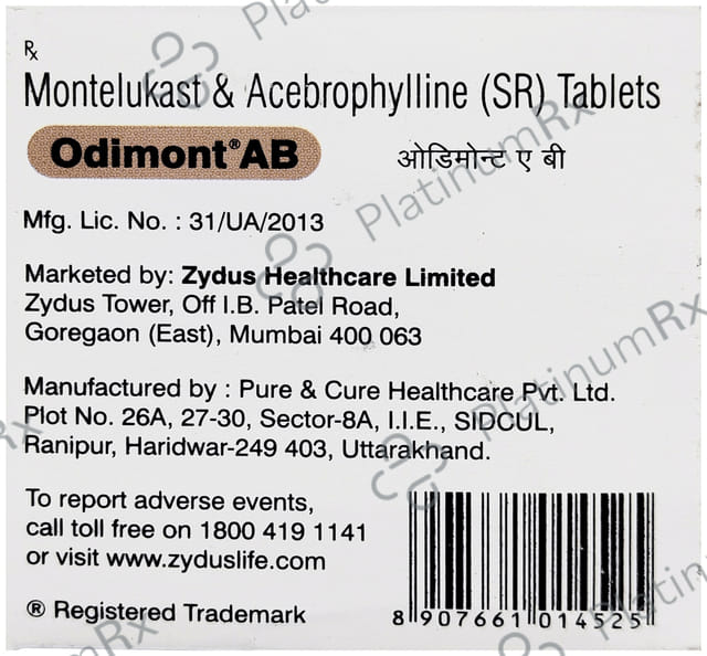 Odimont AB 200/10mg Tablet 10s