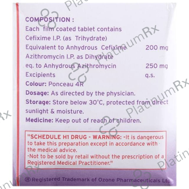 Cefilab AZ 250/250mg Tablet 10s