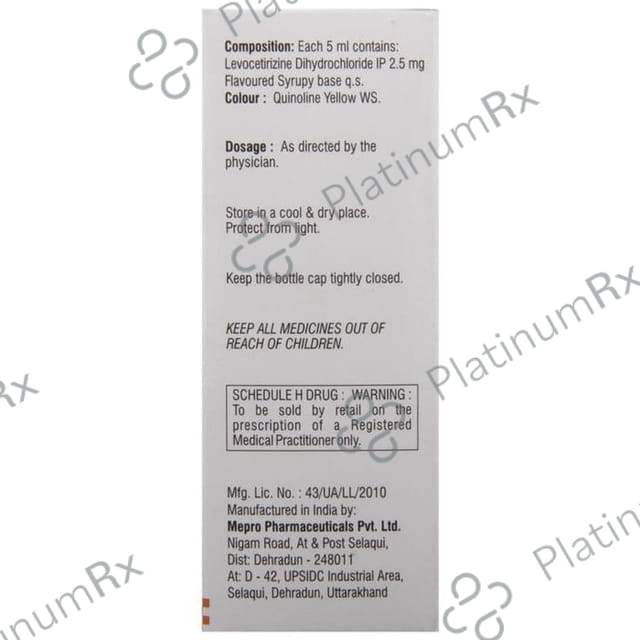 Teczine 2.5mg Syrup 60ml