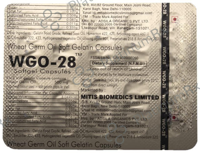 Wgo-28 Soft Gelatin Capsule
