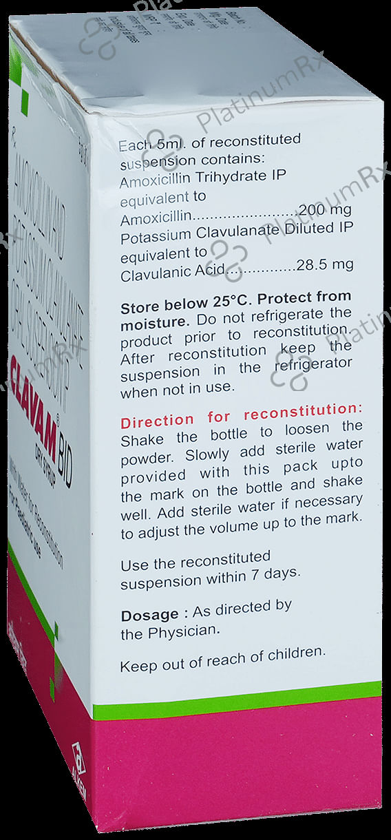Clavam BID 200/28.5mg Dry Syrup 30ml