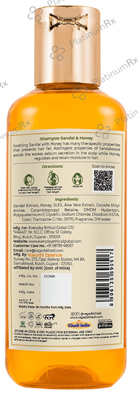 Vagad's Khadi Herbal Sandal & Honey Shampoo