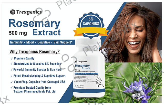 Trexgenics Rosemary Extract 500mg Veg. Capsules