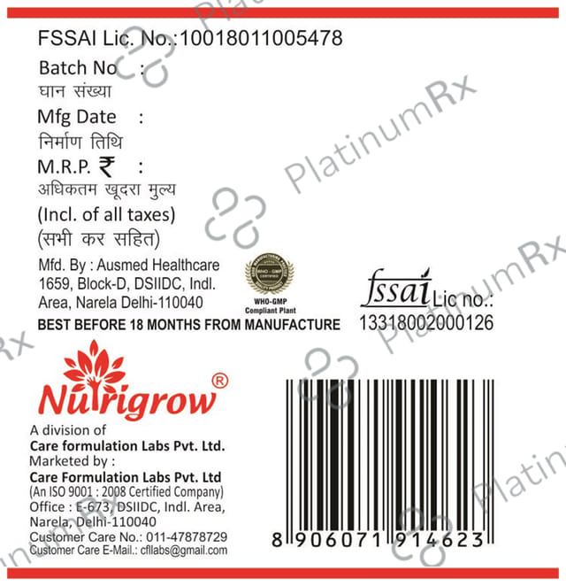 Nutrigrow Panex Ginseng Extract Veg Capsule 60 vegicaps