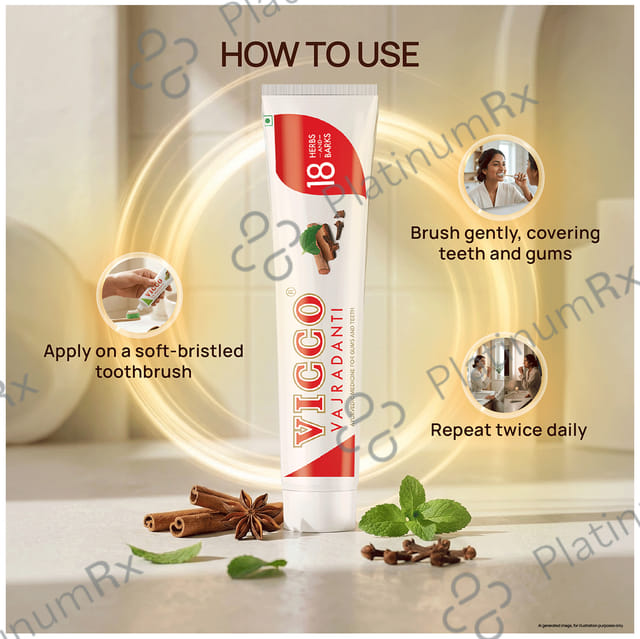 Vicco Vajradanti Ayurvedic Gums and Teeth Regular 100gm