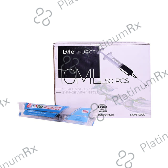 Life Inject 10ml Sterile Single Use Syringe with Needle 50s