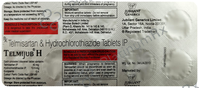 Telmijub H 40mg/12.5mg Tablet