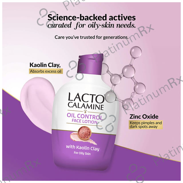 Lacto Calamine Face Lotion with Kaolin Clay for Oily Skin Paraben Free 120ml