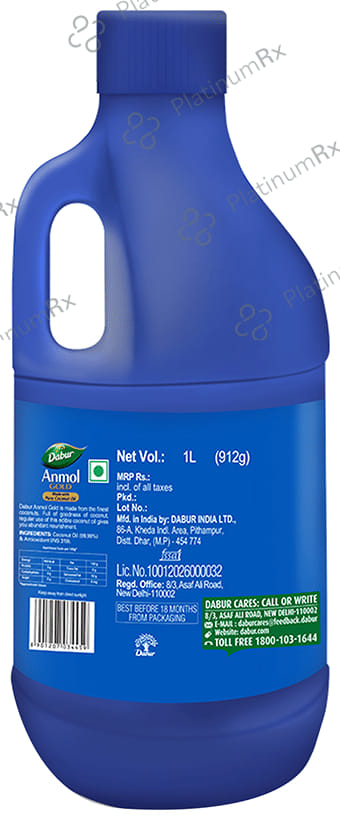Dabur Anmol Gold Pure Coconut Oil 1 Ltr