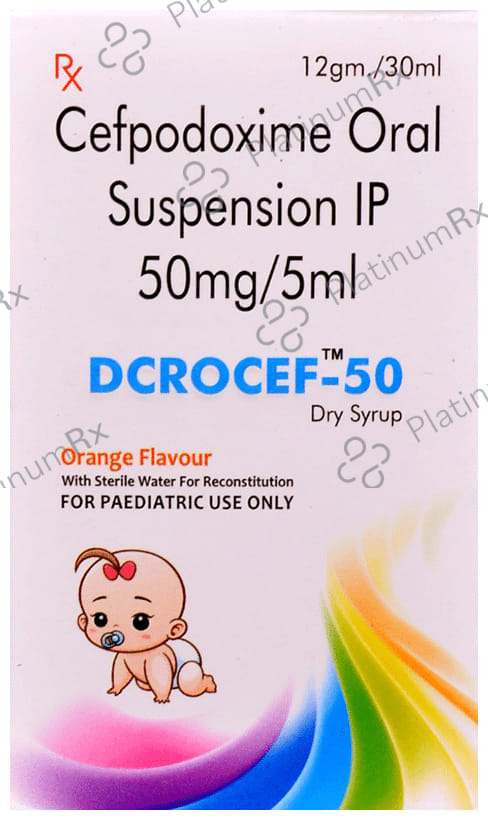 Dcrocef 50 Dry Syrup Orange