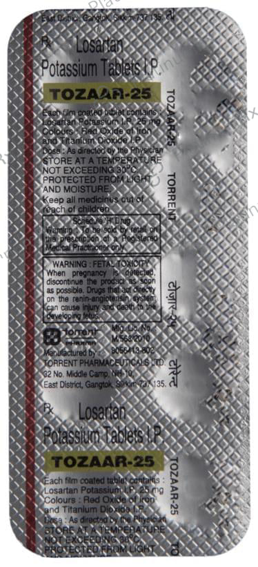 Tozaar 25mg Tablet 10s