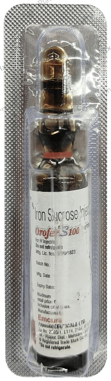 Orofer S 100 20mg Injection 5ml