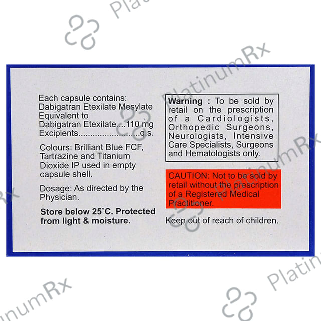 Dabiclot 110mg Capsule 10s