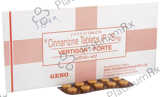 Vertigon Forte 75mg Tablet 10s
