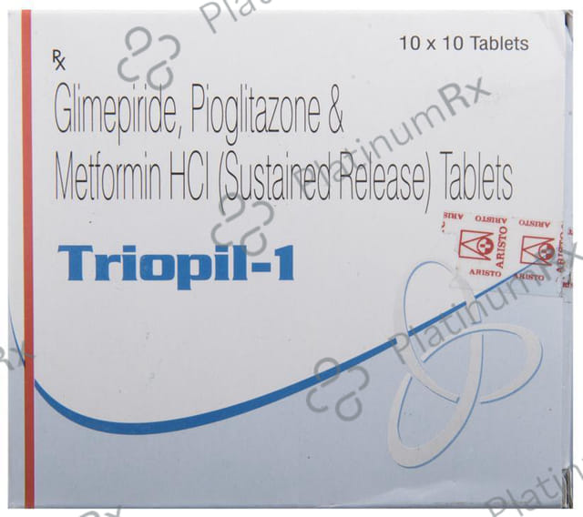 Triopil 1/500/15mg Tablet SR 10s