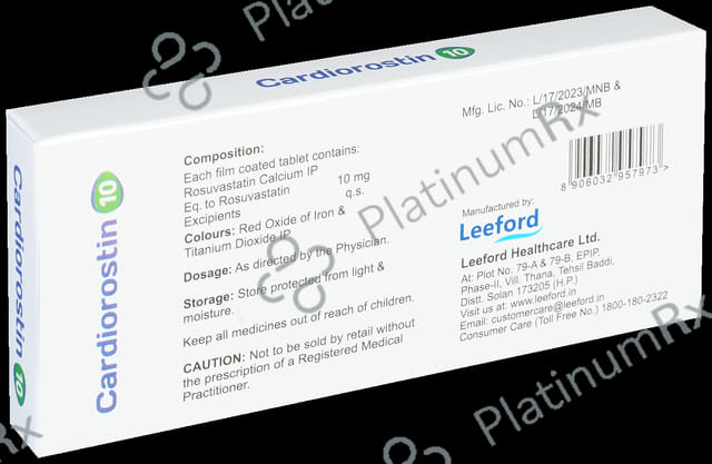 Cardiorostin 10mg Tablet 10s
