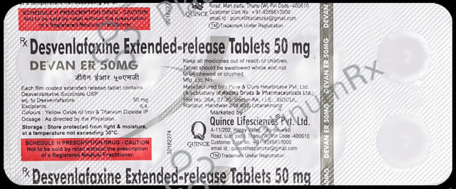Devan 50mg Tablet ER 10s