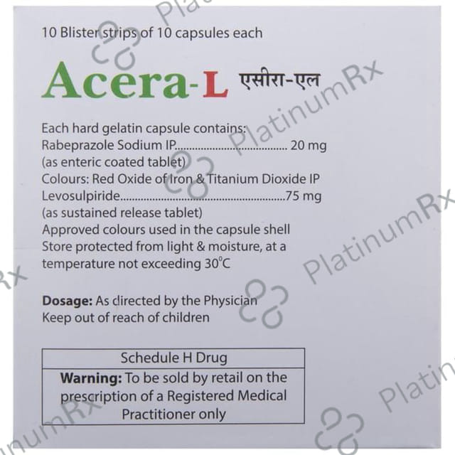 Acera L 75/20mg SR Capsule 10s