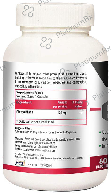 Jyorana Ginkgo Biloba 120mg Capsule