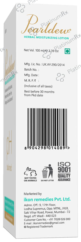 Pearldew Herbal Moisturizing Lotion (100gm Each) 3 Tubes