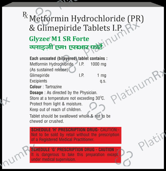Glyzee M 1/1000mg Forte SR Tablet 15s